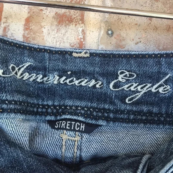 American Eagle Distressed Slim Boot Low Rise Stretch Jeans - Picture 9 of 14